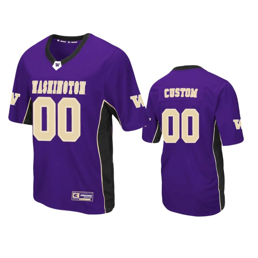 washington huskies custom purple max power jersey