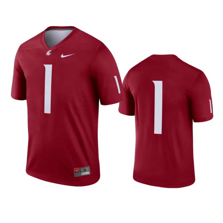 washington state cougars 1 crimson legend jersey