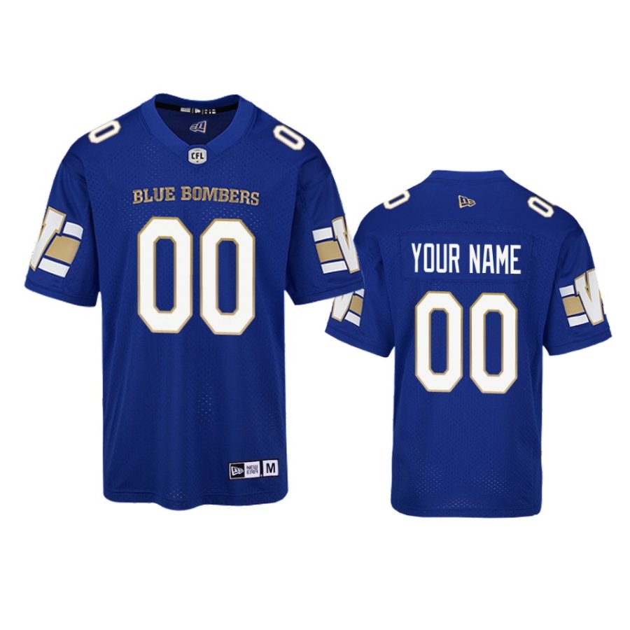 winnipeg blue bombers custom royal replica home jersey