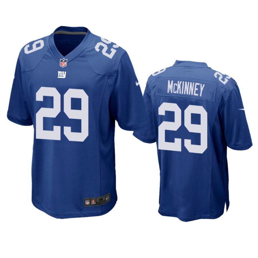 xavier mckinney giants royal game jersey