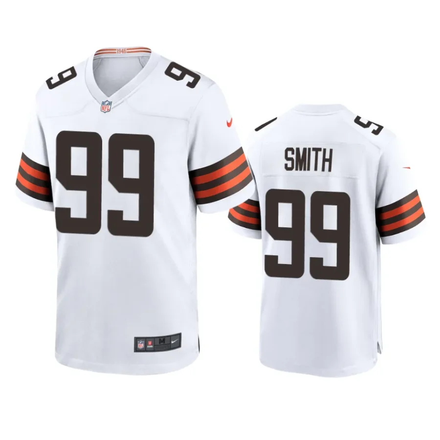 zadarius smith browns white game jersey