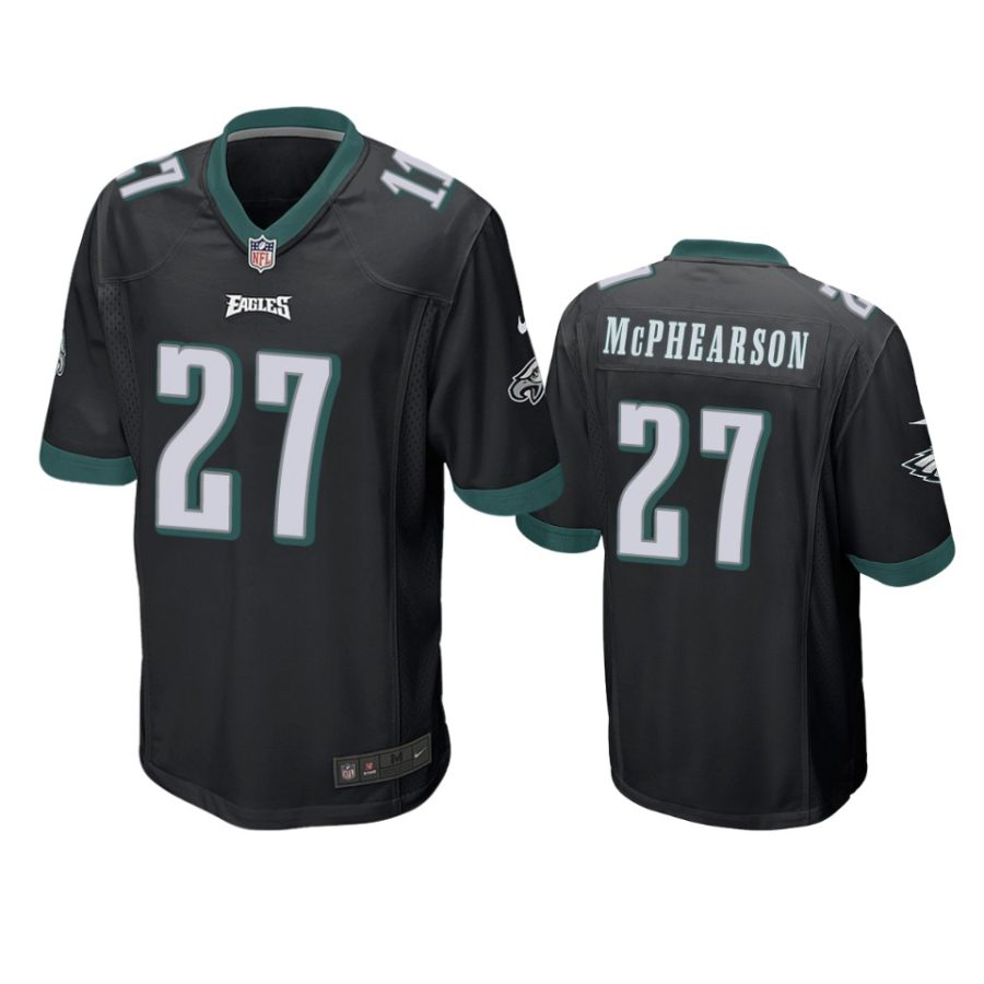 zech mcphearson eagles black game jersey