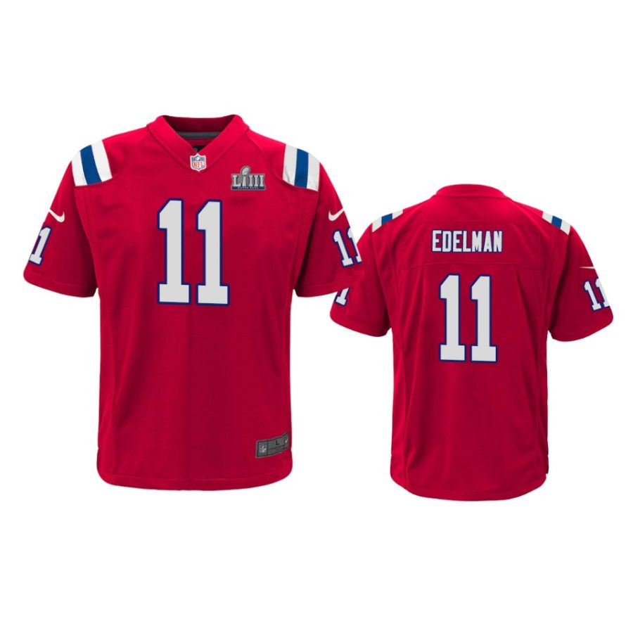 11 julian edelman red game jersey