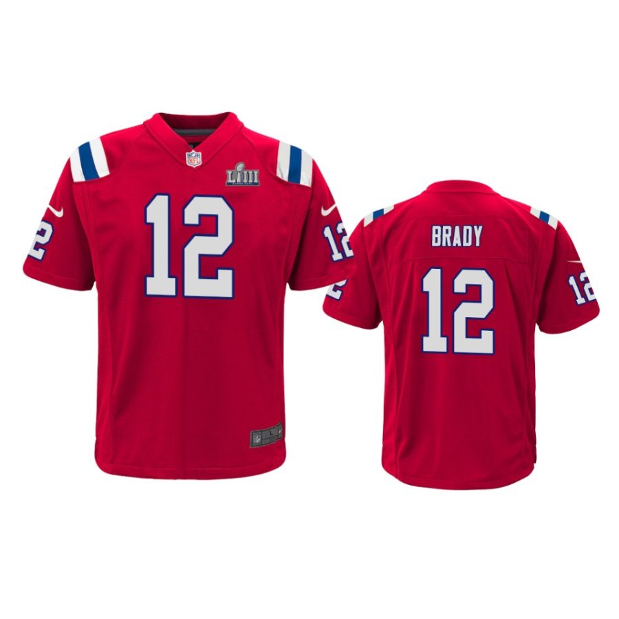 12 tom brady red game jersey