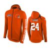 24 orange nick chubb hoodie