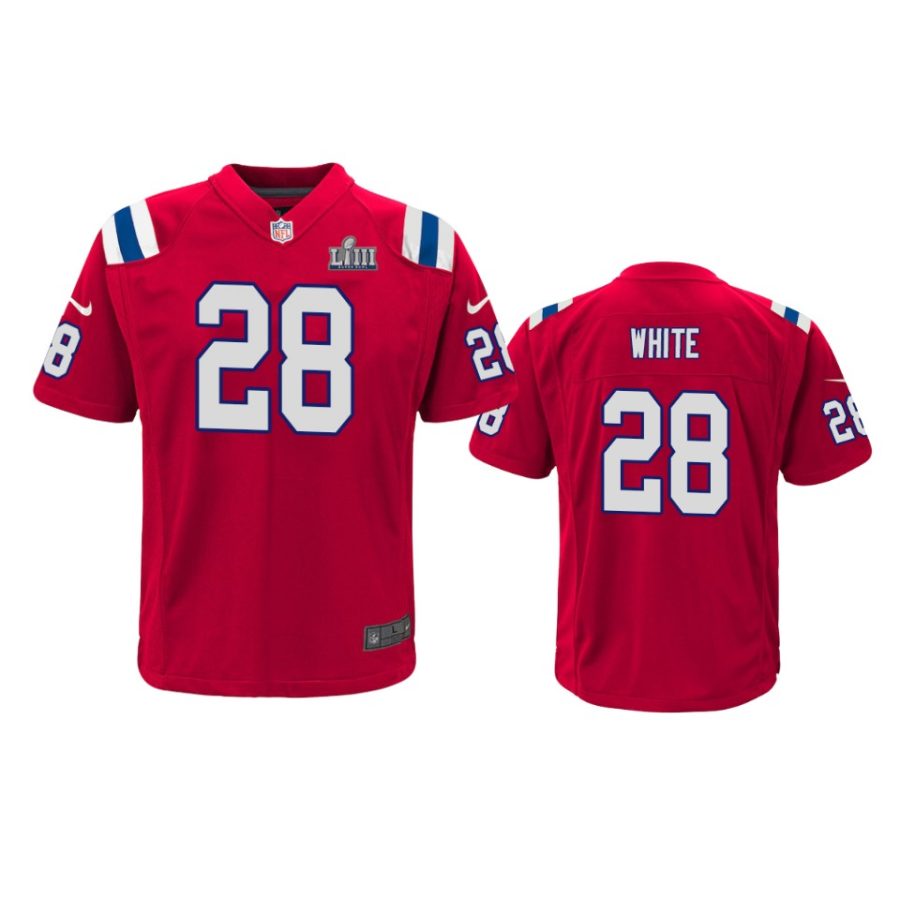 28 james white red game jersey