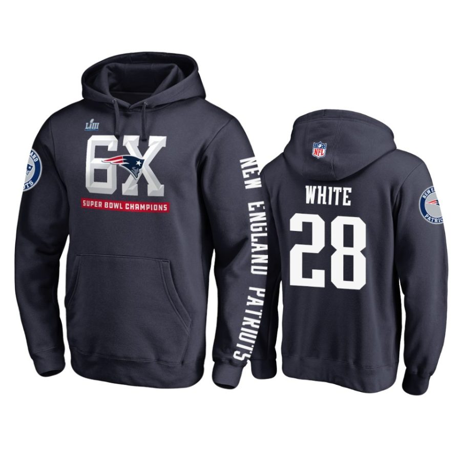 28 navy james white hoodie 2a