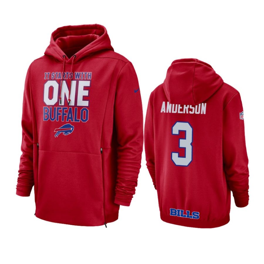 3 red derek anderson hoodie