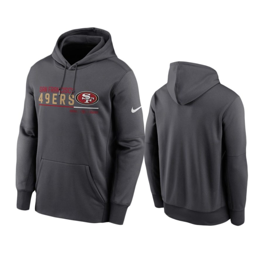 49ers anthracite prime logo name split hoodie