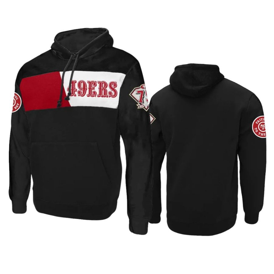 49ers black 75th anniversary faithful to the bay hoodie