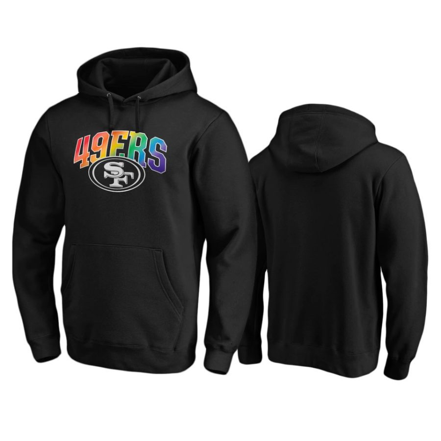 49ers black pride logo pullover hoodie