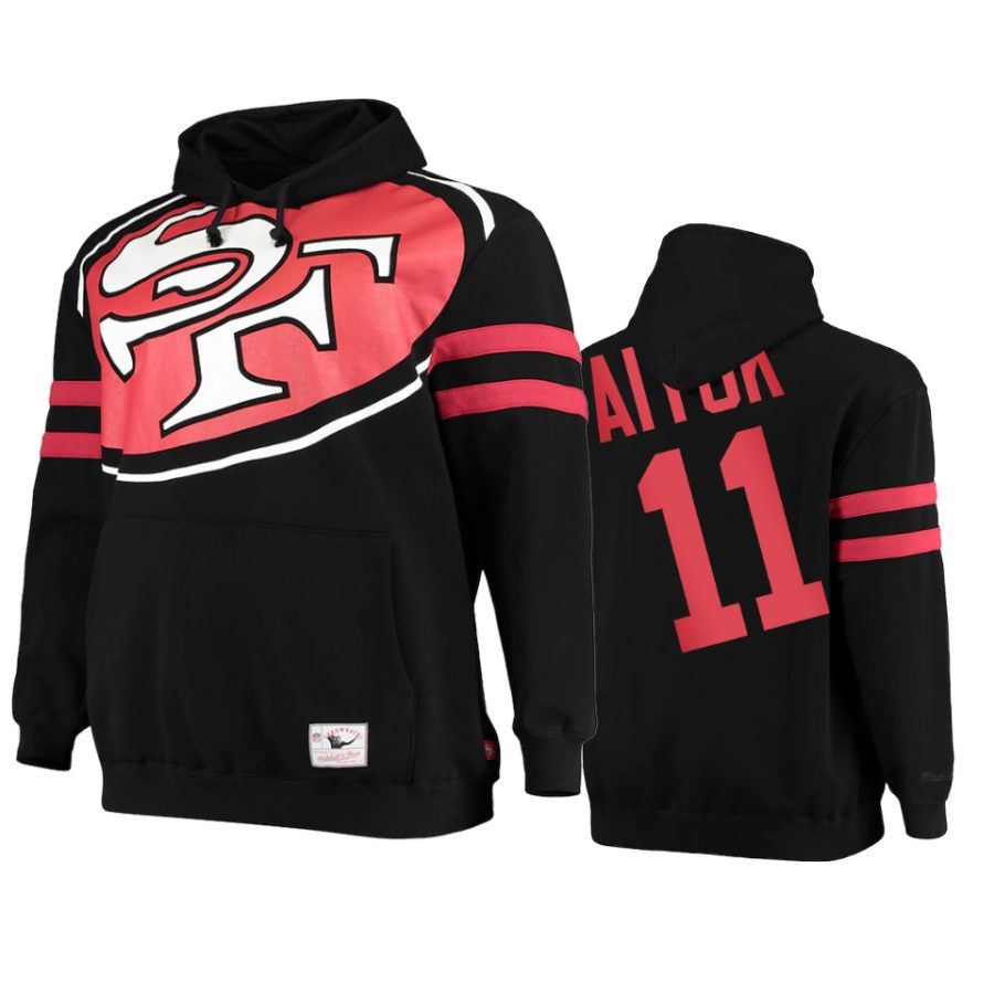 49ers brandon aiyuk black big face hoodie