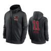 49ers brandon aiyuk black sideline impact lockup hoodie