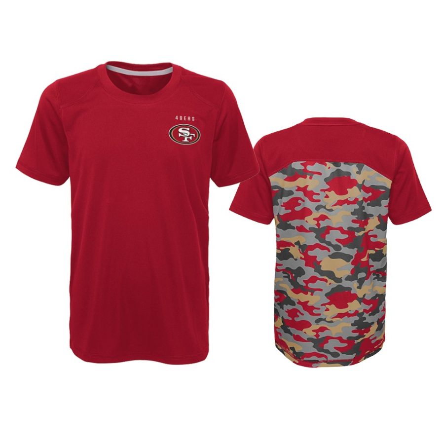 49ers camo scarlet extra yardage t shirt