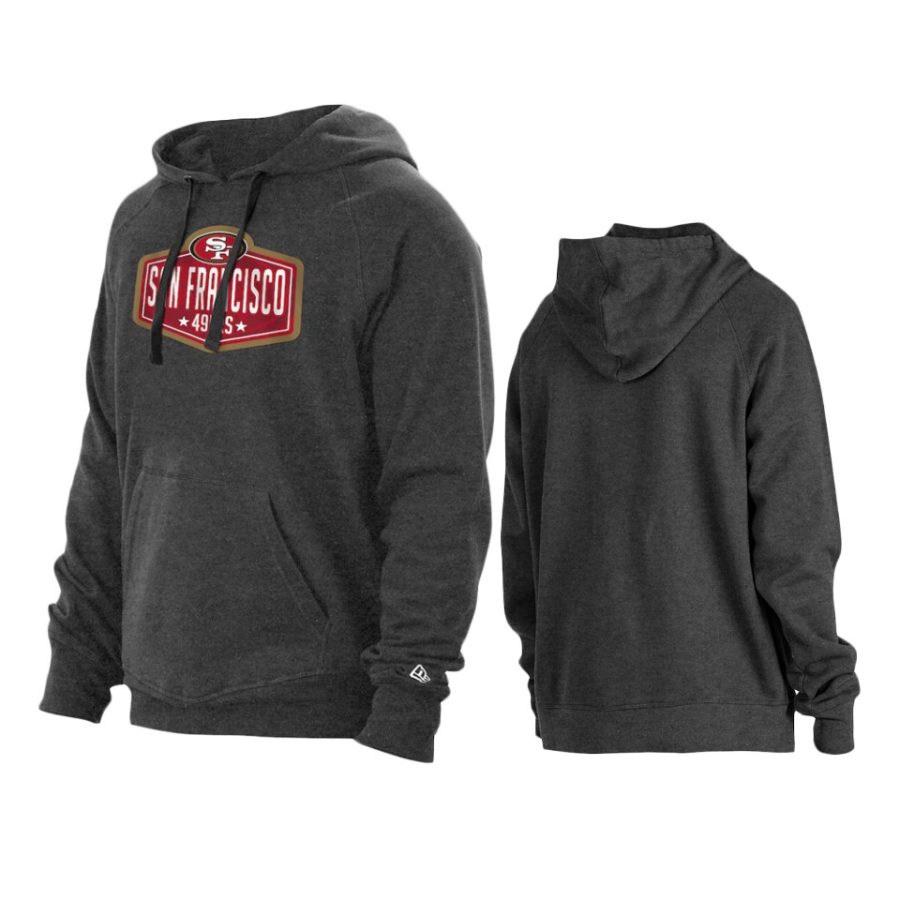 49ers charcoal 2021 nfl draft hook hoodie