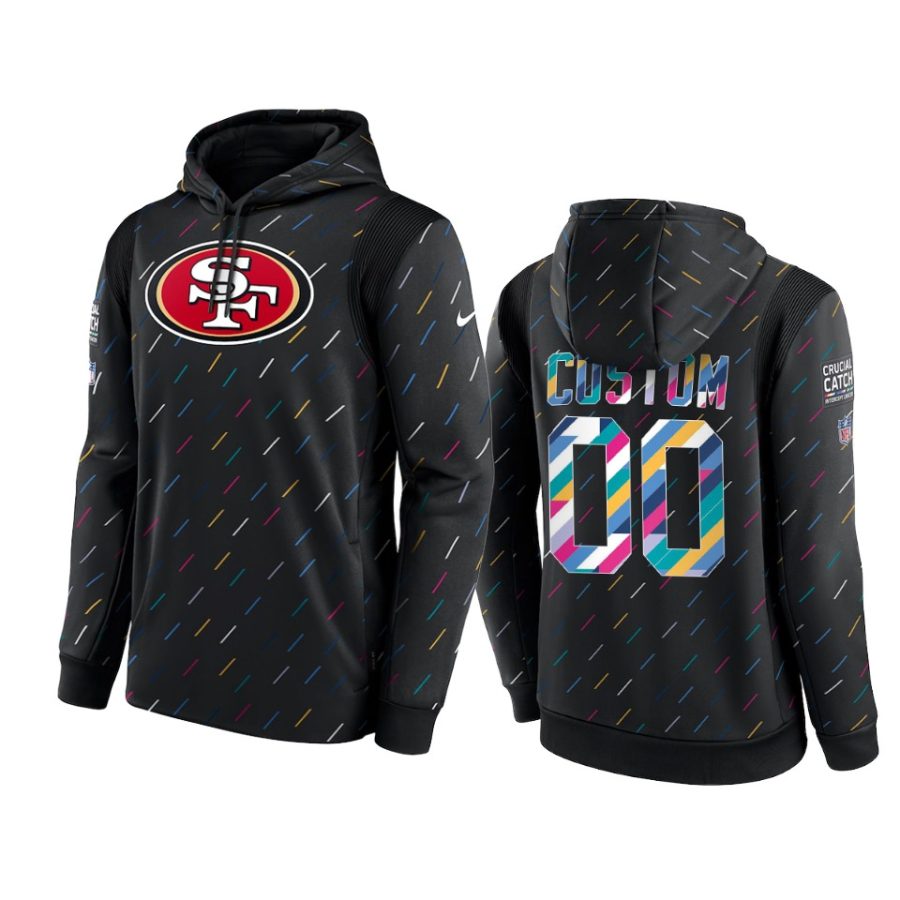 49ers custom charcoal 2021 nfl crucial catch hoodie