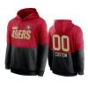 49ers custom red black sideline impact lockup hoodie