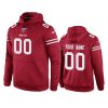 49ers custom scarlet game 100th season hoodie