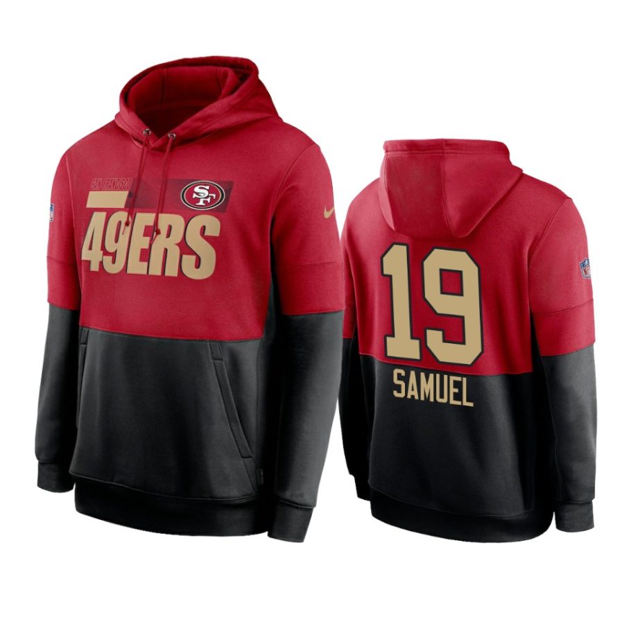 49ers deebo samuel red black sideline impact lockup hoodie