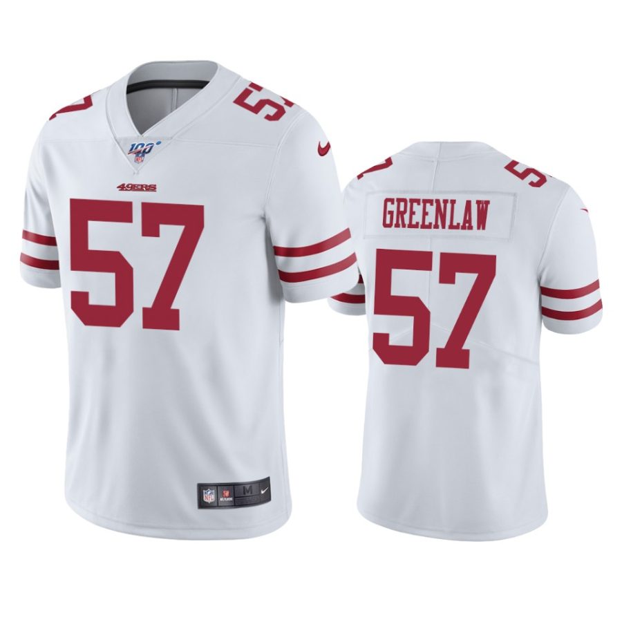 49ers dre greenlaw white limited 100th season jersey