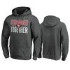 49ers heather charcoal stronger together hoodie