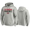 49ers heathered gray iconic fade out hoodie