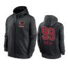 49ers javon kinlaw black sideline impact lockup hoodie