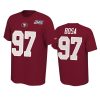 49ers nick bosa scarlet player pride 100th season tee