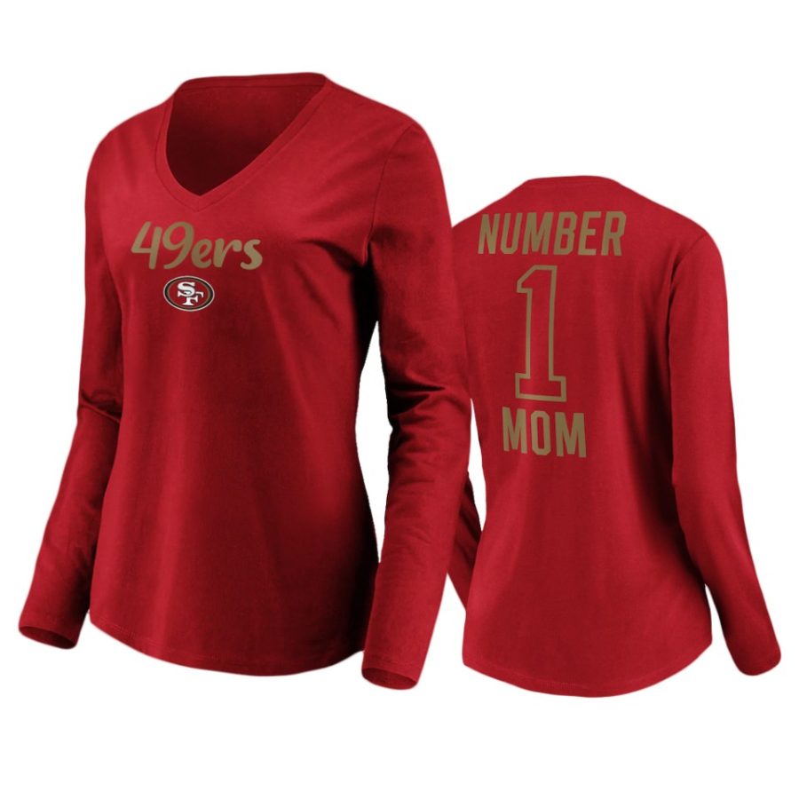 49ers number one mom scarlet t shirt