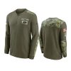 49ers olive 2021 salute to service henley thermal t shirt