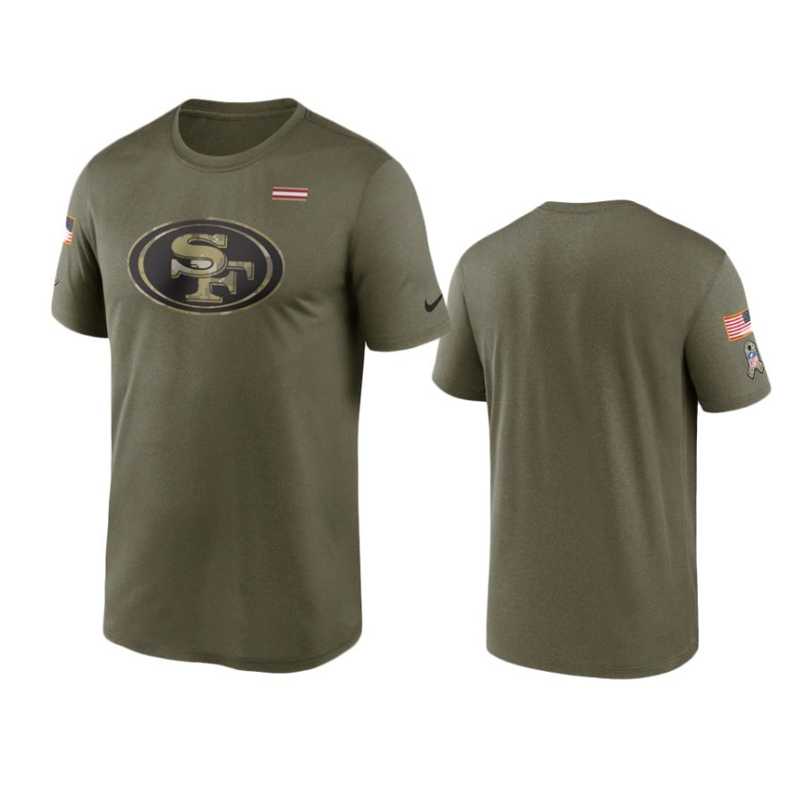 49ers olive 2021 salute to service legend performance t shirt