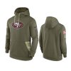 49ers olive 2022 salute to service therma hoodie