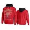 49ers red staple throwback vintage wash hoodie