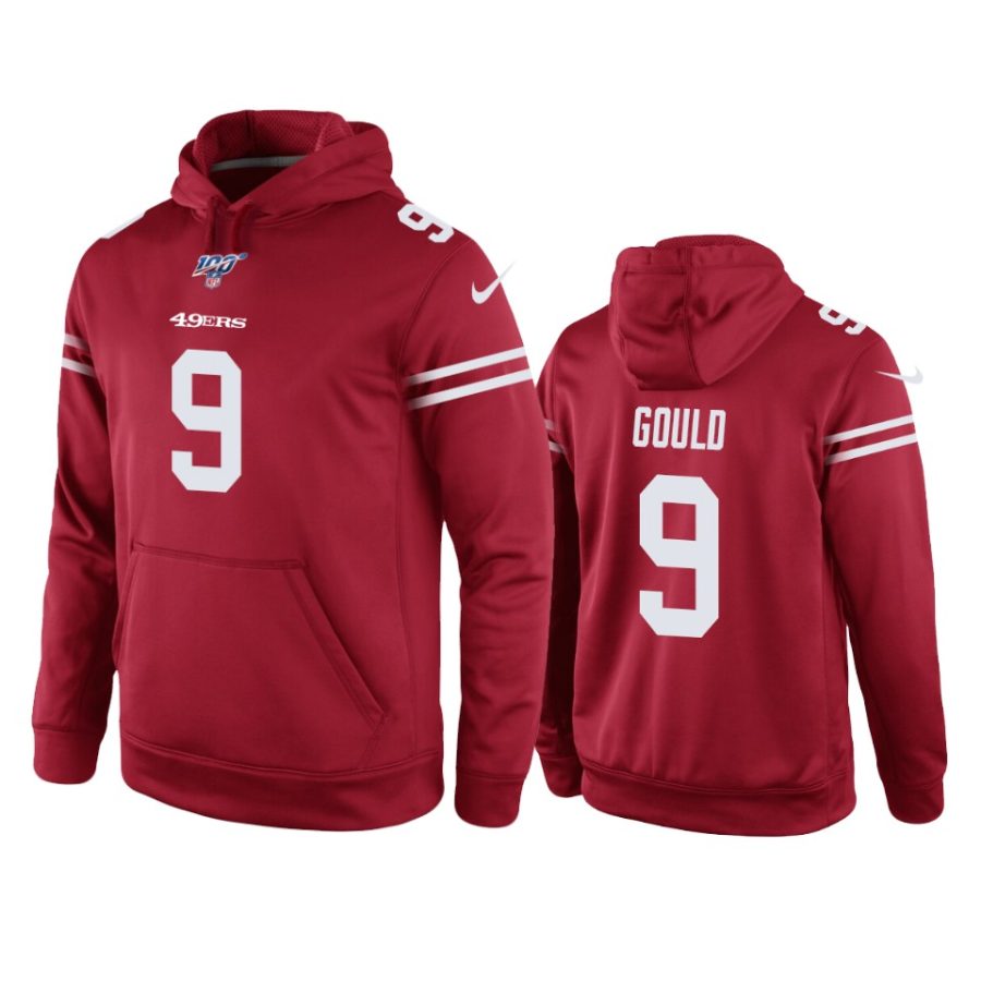 49ers robbie gould scarlet game 100th season hoodie