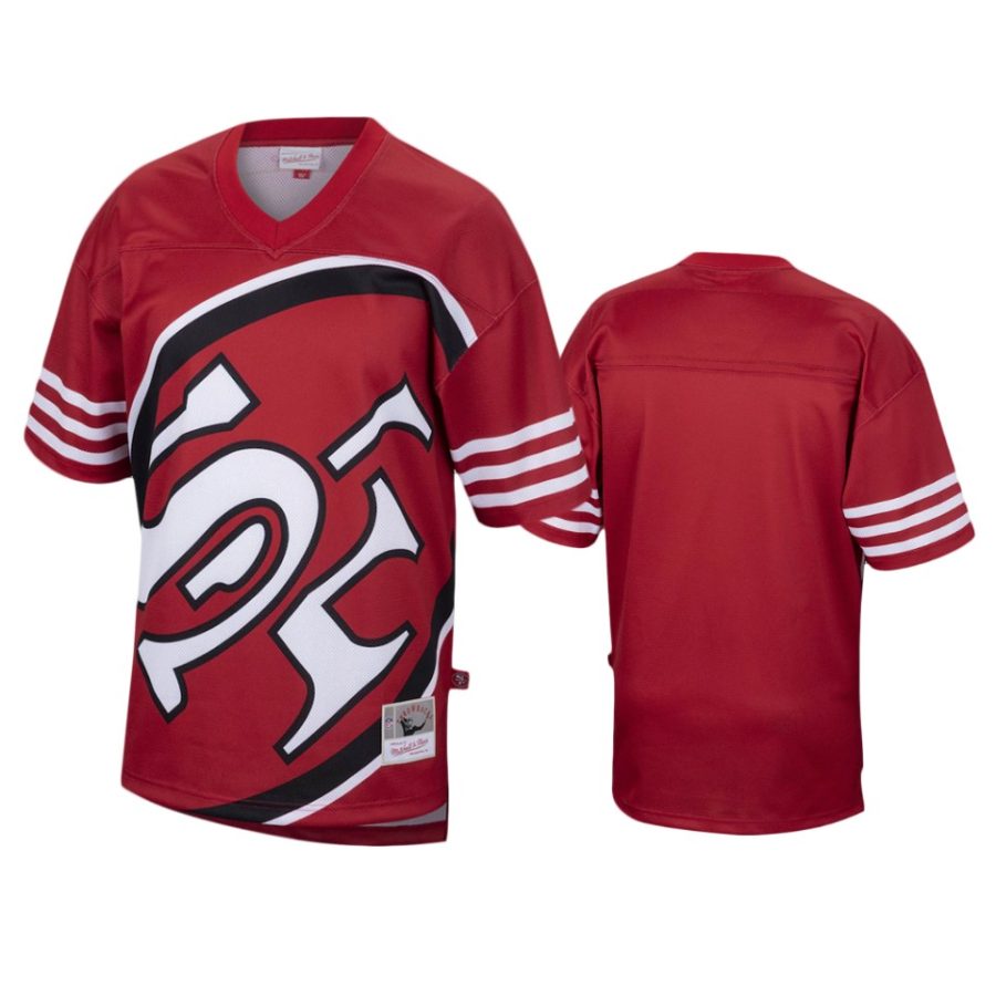 49ers scarlet big face t shirt