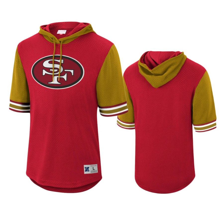 49ers scarlet buzzer beater mesh hoodie