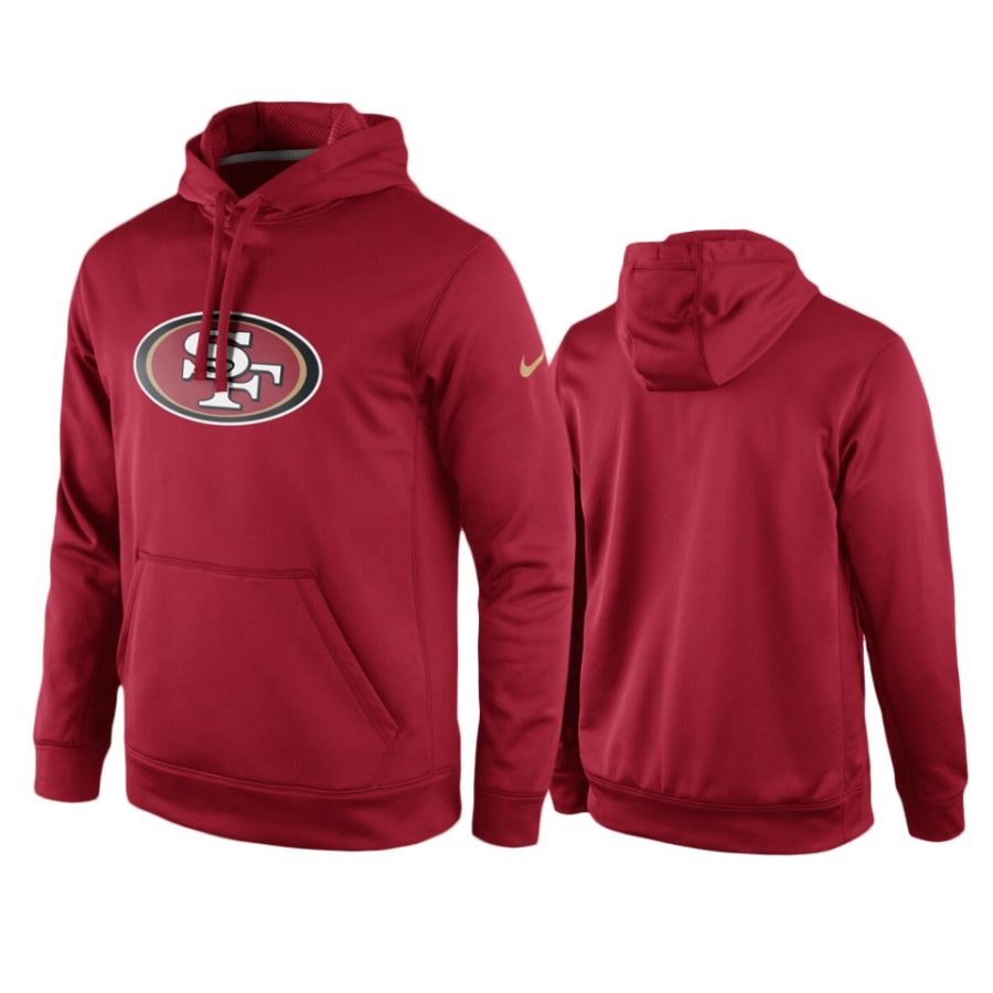 49ers scarlet circuit logo hoodie