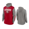 49ers scarlet color block fashion hoodie