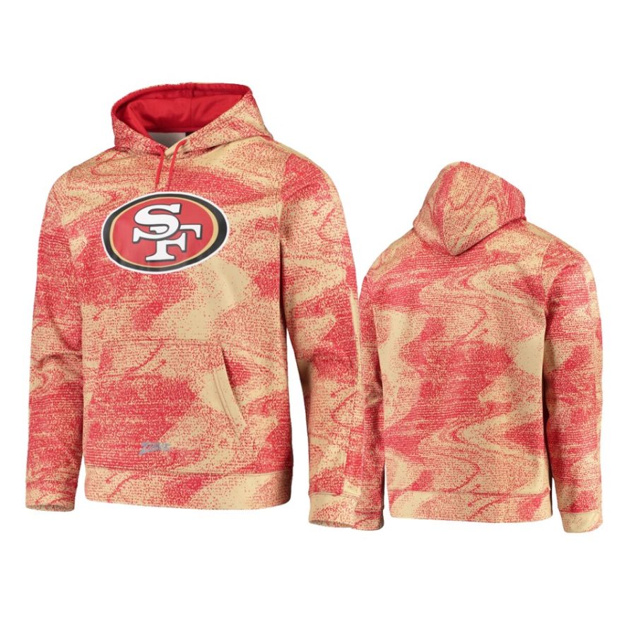 49ers scarlet gold static pullover hoodie