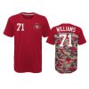 49ers trent williams camo scarlet extra yardage t shirt