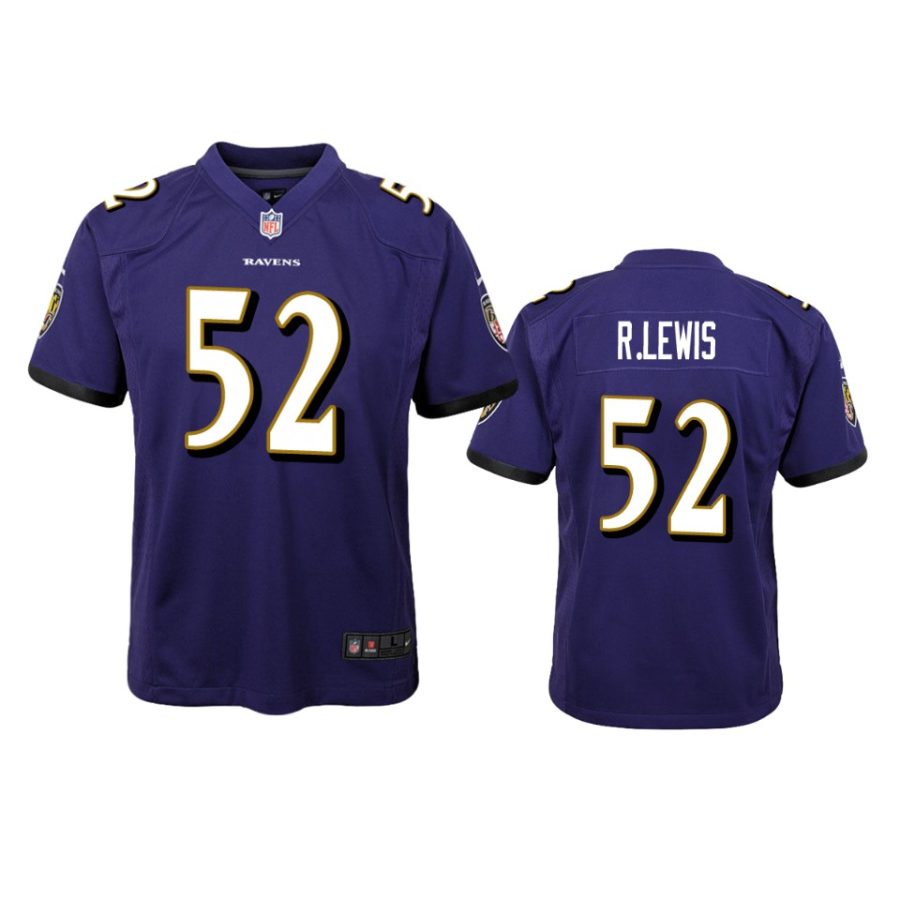 52 ray lewis purple game jersey