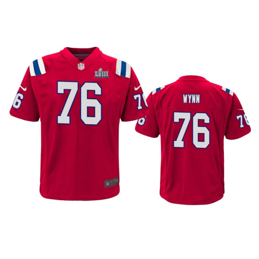 76 isaiah wynn red game jersey