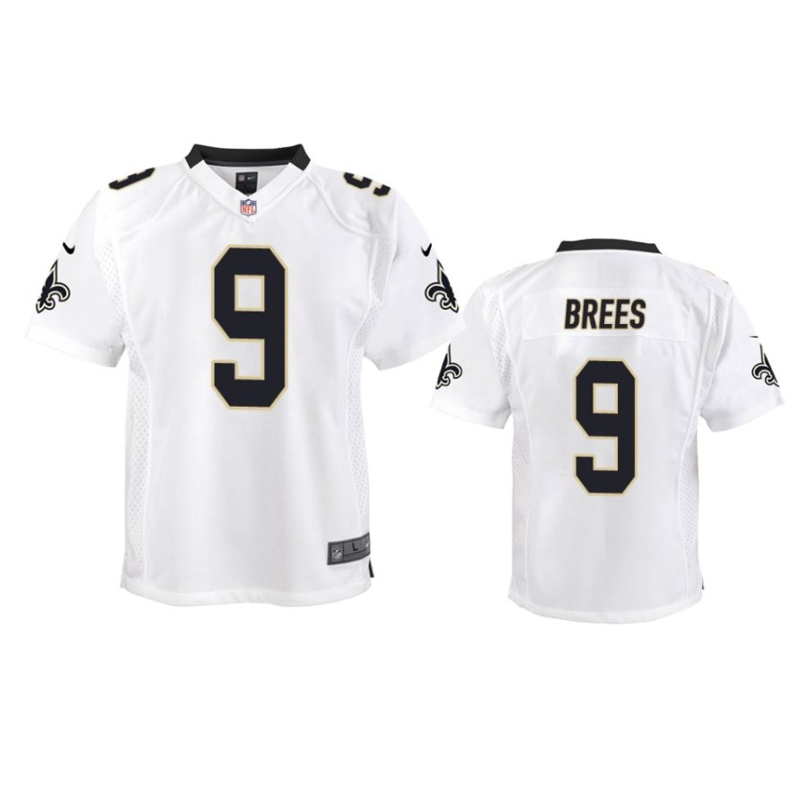 9 drew brees white jersey