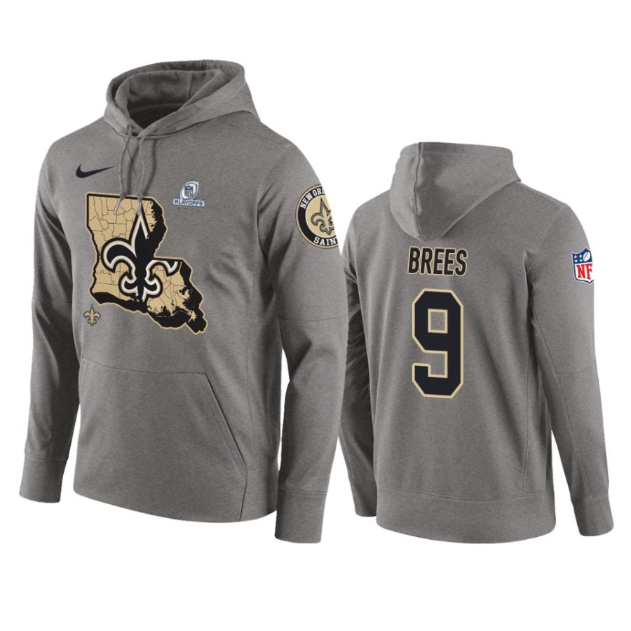 9 gray drew brees hoodie