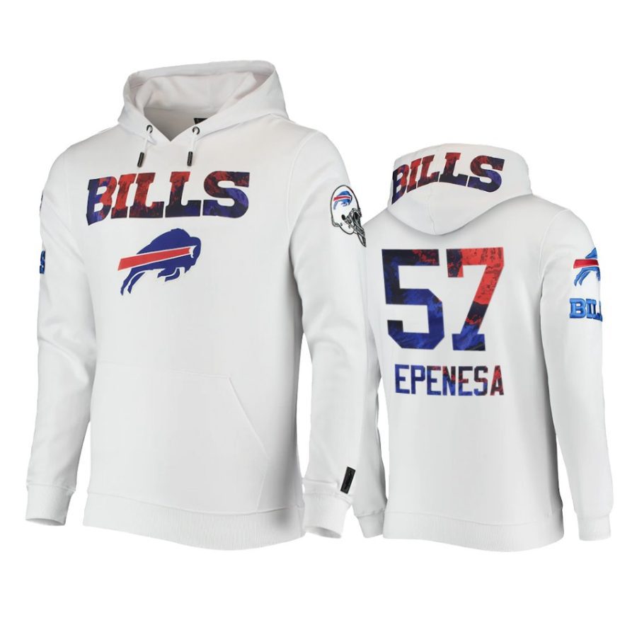 a.j. epenesa bills white americana hoodie