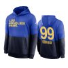 aaron donald rams powder blue navy sideline impact lockup hoodie