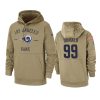 aaron donald rams tan 2019 salute to service sideline therma hoodie