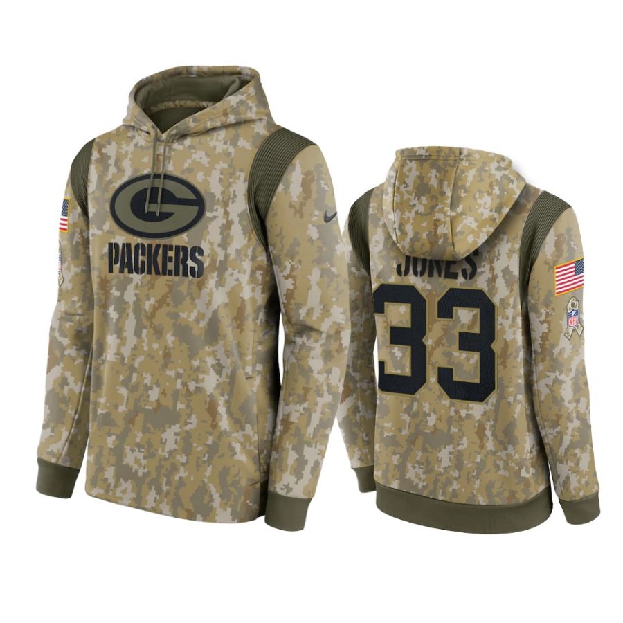 aaron jones packers camo 2021 salute to service therma hoodie