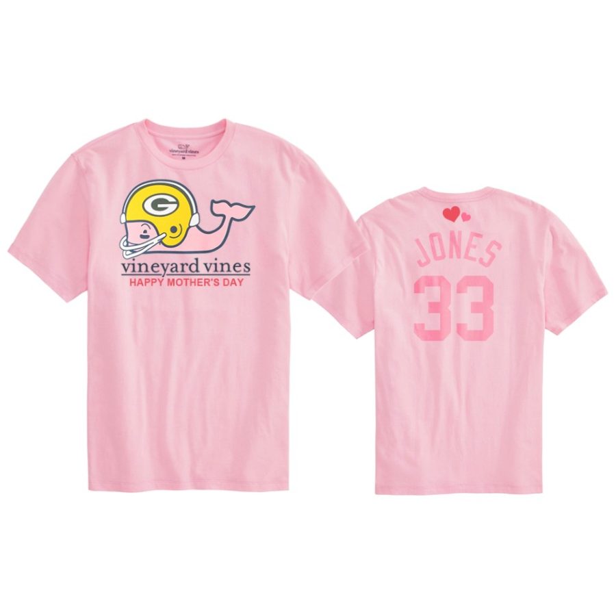 aaron jones packers pink mothers day t shirt