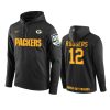 aaron rodgers packers black circuit wordmark hoodie